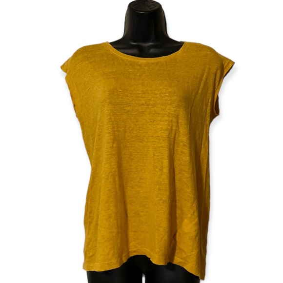 Tahari Tops - Tahari | Linen Golden Yellow Top | S